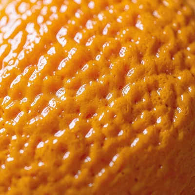Orange peel dimpled texture looking waxy and fragrant
