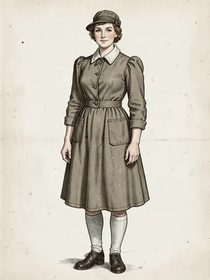 Utility dress padded shoulders