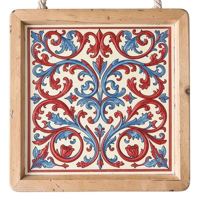 Scandinavian rosemaling illustration, a mangle board with intricate scroll work 