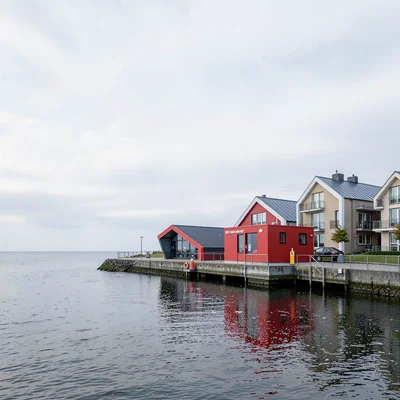 Danish design infrastructure, hygge mechanics, Red rescue station building at wa