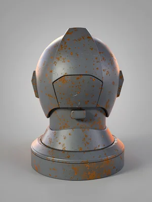 Removing the helmet from behind so only the back of the helmet and a clean grey 