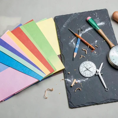 Construction Paper Stack Color Edge Gradient