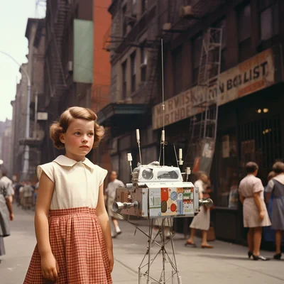 Color Street photo by Vivian Maier A curious child st