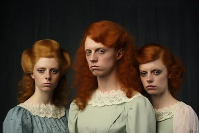 Awkward family photo redheads