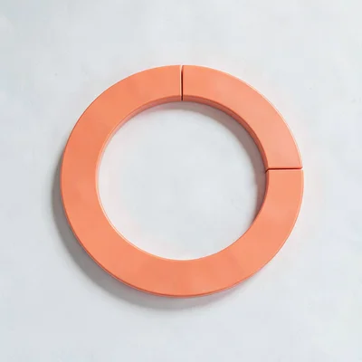 Abstract UI of a savings goal progress ring filled to two-thirds in coral, no te