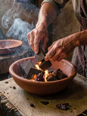 Breaking Oaxacan Chocolate Tablets by Hand