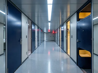 Long Symmetrical Corridor Vanishing Point