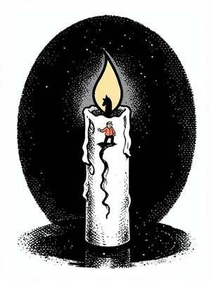 Burnout candle both ends