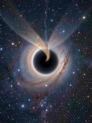 A bipolar nebula — symmetrical lobes of ejected gas extending above and below a 