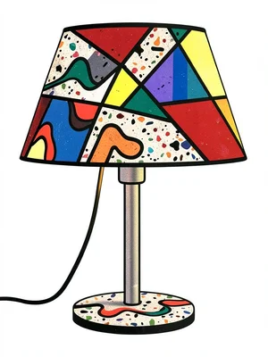 Memphis eighties geometric lamp