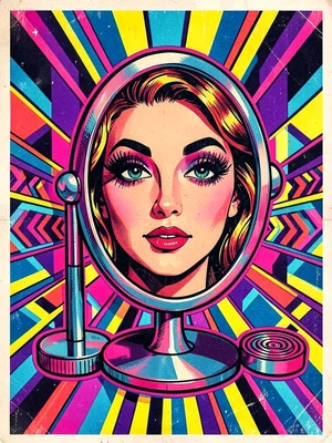 Mod sixties dramatic makeup