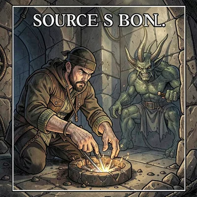 RPG sourcebook illustration, a rogue disarming a trap in ancient tomb, tension v