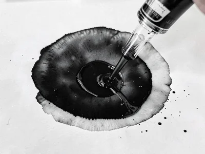 Surface ink meeting injected depth ink