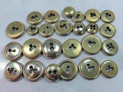 Brass button collection variety