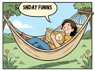 Hammock nap with book