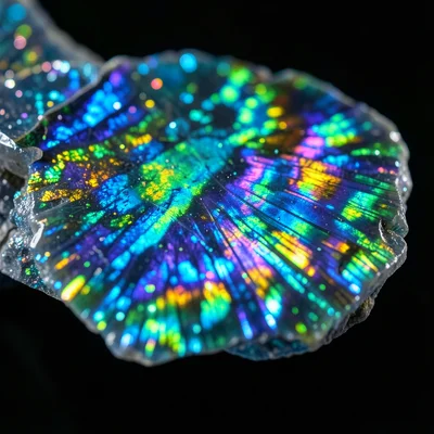 Labradorite slab showing full iridescent flash, blues and greens shifting, polis