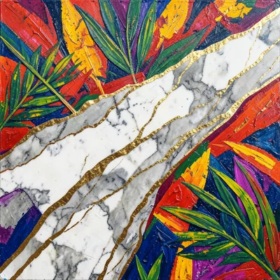 Marble texture with gold veining running through white and grey stone