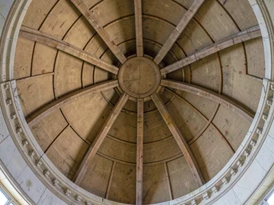 Dome ribbing pattern from below
