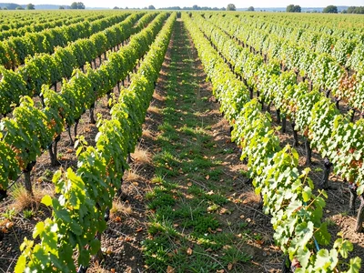 Vineyard rows pattern
