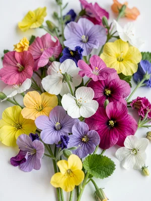 Pressed flowers arrangement