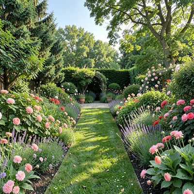 Garden view composed