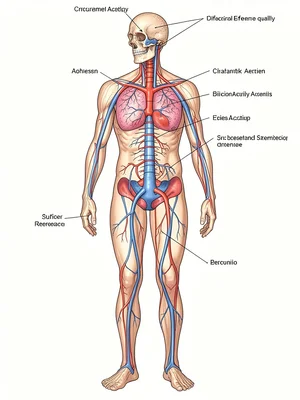 Human circulatory system full body