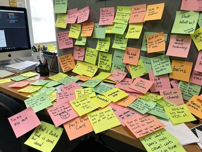 Office prank of entire desk covered in sticky notes, the post-it takeover, retur
