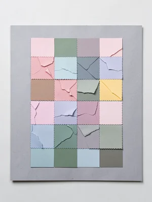 Torn Pastel Chip Mosaic Grid