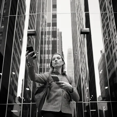 Street photo in the style of Vivian Maier A modern-da