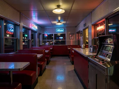 Empty Diner at 3 AM