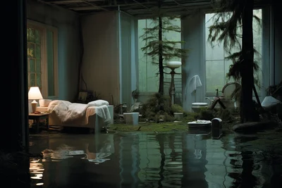 Photo by Gregory crewdson. Porcelain Dreams A bathroo