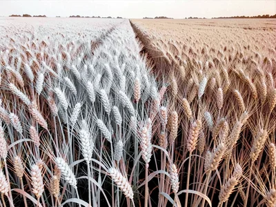Wheat field white instead of gold