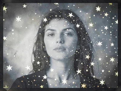 Figure with stars becoming form