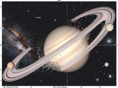 Saturn ring system diagram