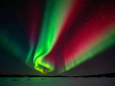 Red aurora at extreme altitude, rare all-red display from high-altitude oxygen e