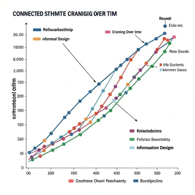Connected scatterplot infographic