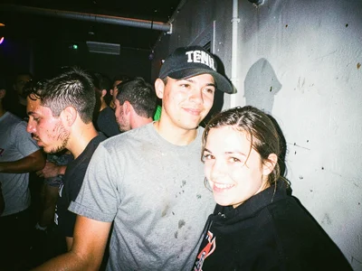 Sweaty mosh pit from inside
