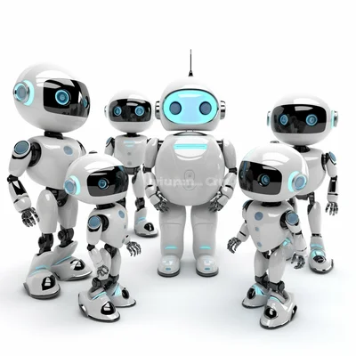 Clean white background 3d plastilina  robot chatbot a