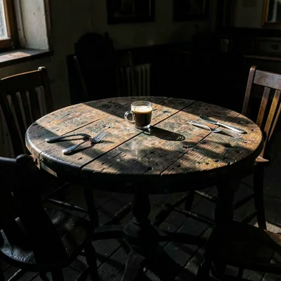 Taverna table harsh shadow