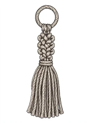 Macrame keychain with tassel