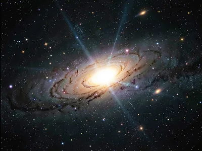 Seyfert galaxy with bright active core