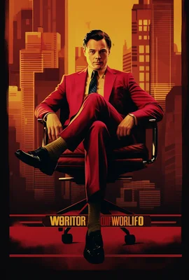 A Tarantino movie poster of Wolf of Wall Street Retro