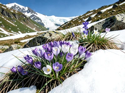 Crocus at the snowline
