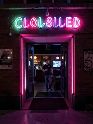 Club entrance neon