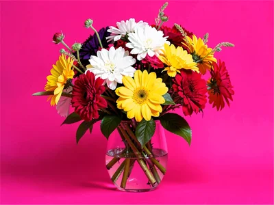 Flower arrangement as color exercise