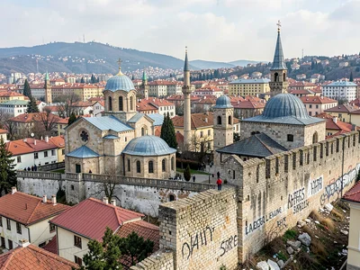 Three faiths visible from hilltop