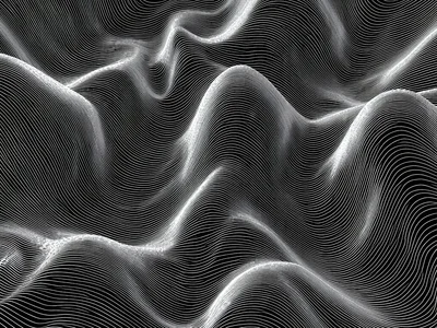 A topographic landscape implied by horizontal flow field lines bending around im
