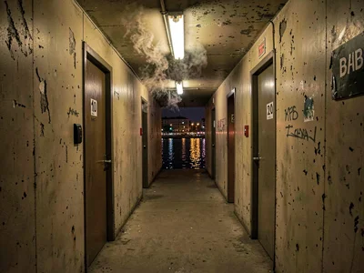 Panel apartment corridor