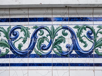 Baroque Scroll Border Detail — Volute and Acanthus Brushwork