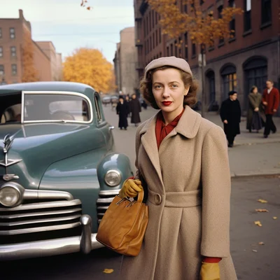 Vivian Maier color photo of surprising person or situ
